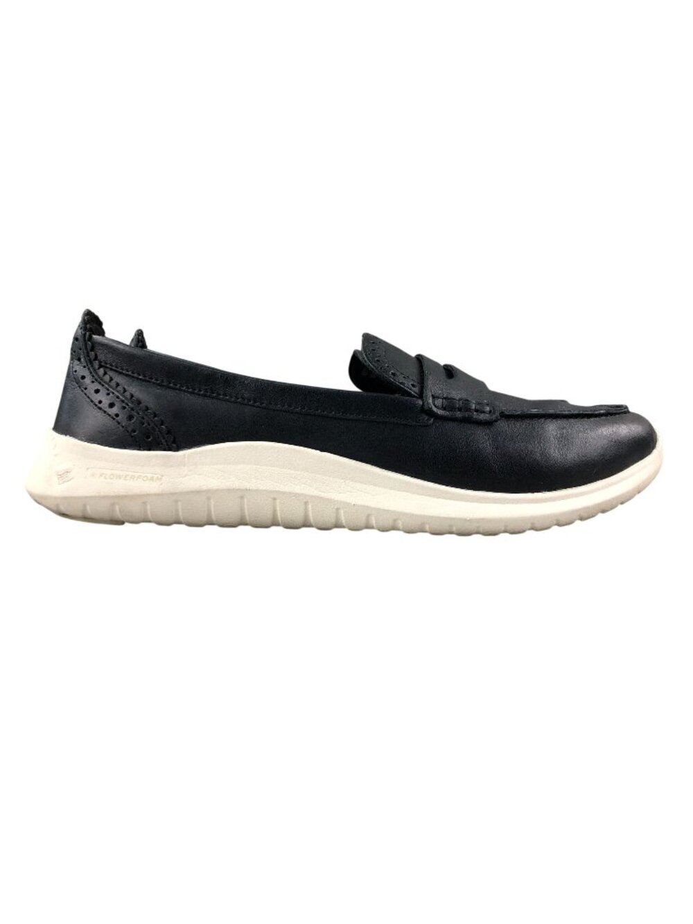 Cole Haan Women's Size 7B Zerogrand Meritt Black Leather Slip On Penny Loafers